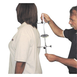 Skoliometr metalowy do pomiaru odchyleń kręgosłupa