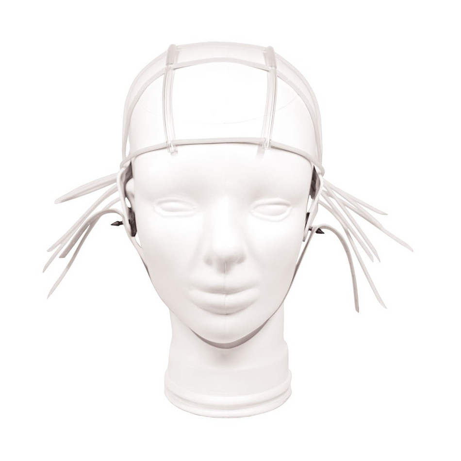 Przezroczyste i kolorowe czepki EEG