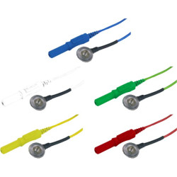 Wielorazowa elektroda miseczkowa AG, średnica 10 mm z kablem 1,5 m wtyk 1,5 mm TP