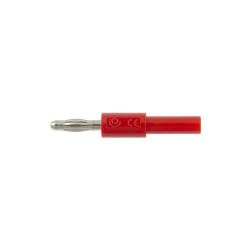 Adapter - przejściówka z 2 mm (gniazdo) na 4 mm (wtyk) - czerwony
