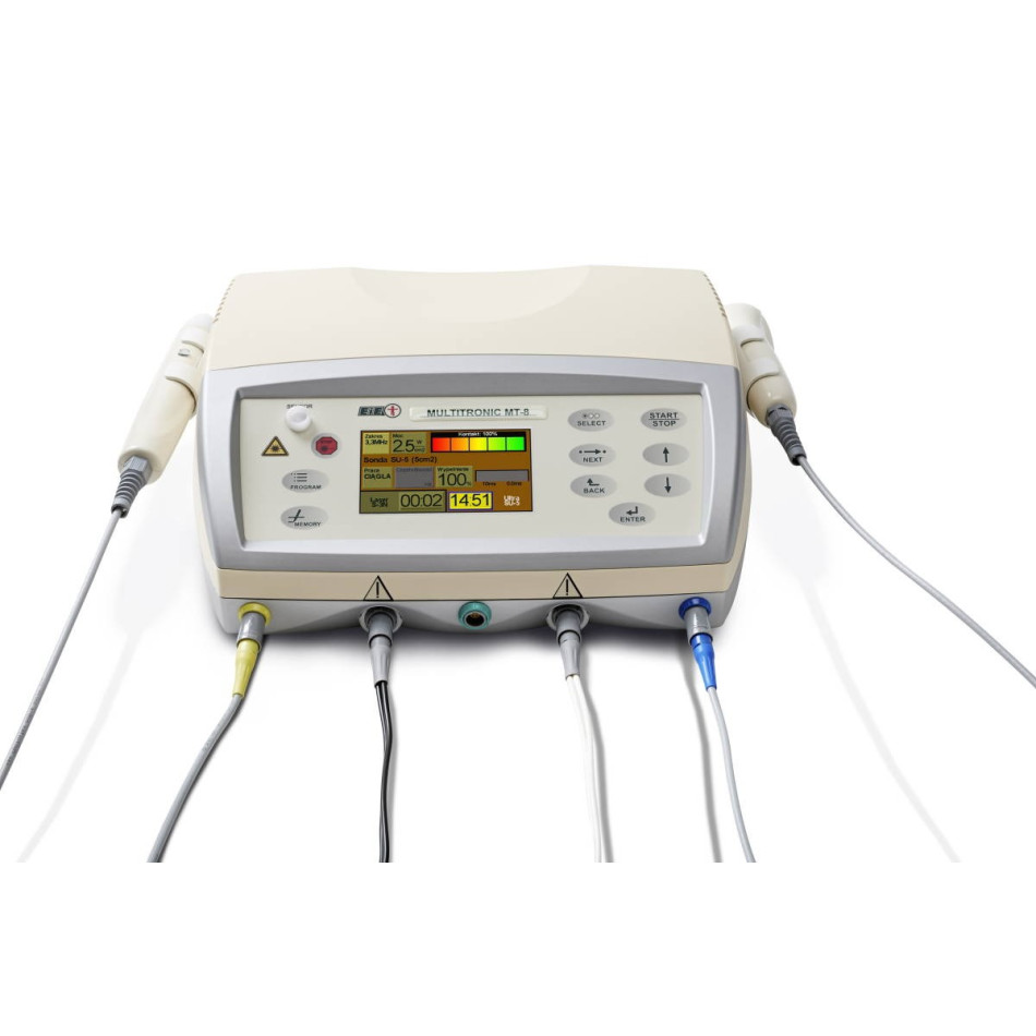 Multitronic MT-8 aparat do terapii ultradźwiękowej, laserowej, magnetoterapii i dwukanałowej elektroterapii 