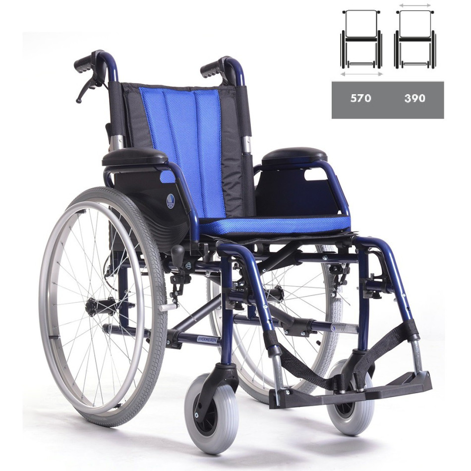 Wózek inwalidzki ręczny JAZZ S50 B69 szerokość 57cm