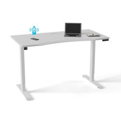 Biurko z elektryczną regulacją wysokości z blatem ergonomicznym