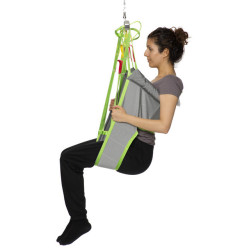 Podwieszka toaletowa z niskim podparciem pleców z mocowaniem na pętle