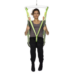 Podwieszka toaletowa z niskim podparciem pleców z mocowaniem na pętle