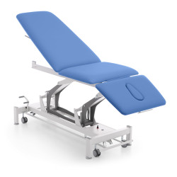 Terapeuta M-P3.F4 - 3-sekcyjny stół do rehabilitacji, masażu z pivotem - kolor niebieski