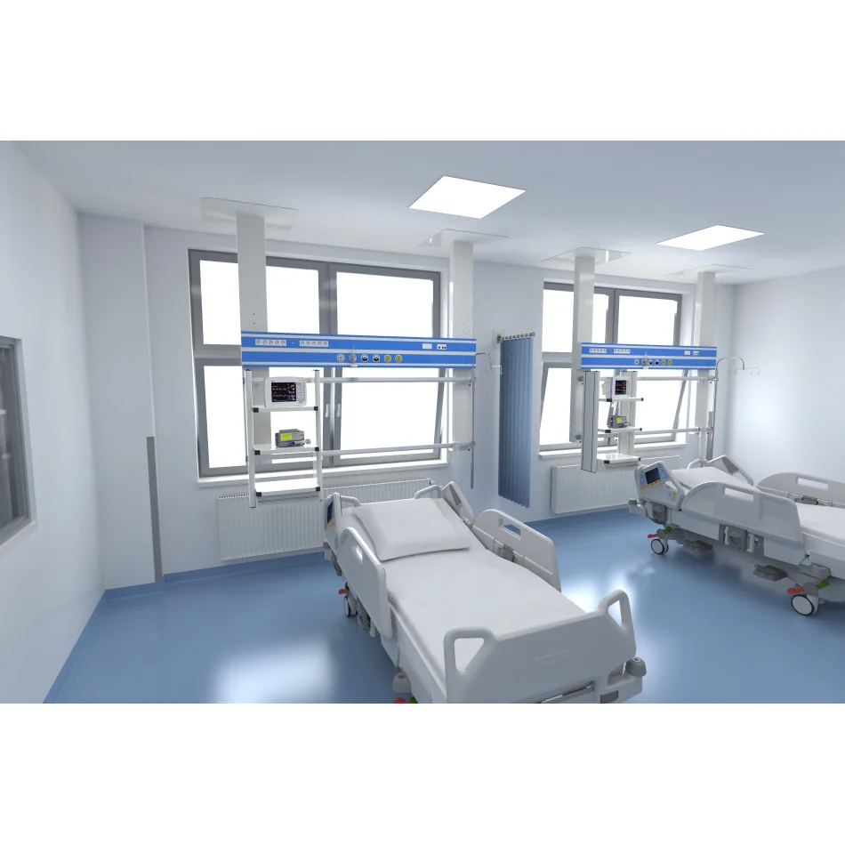 Panel nadłózkowy - Jednostka Zaopatrzenia Medycznego Panel 2000 zamontowany w szpitalu nad łóżkiem pacjenta