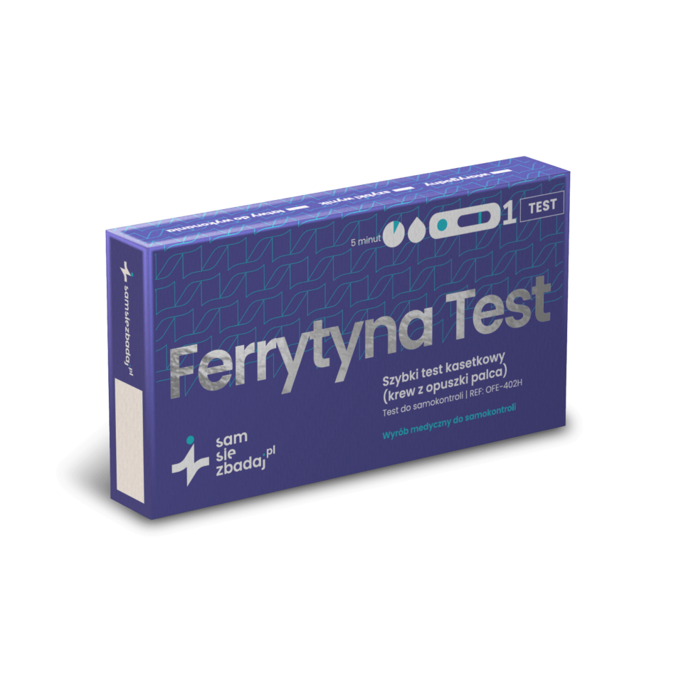 Domowy test na ferrytynę (poziom żelaza z krwi) Domowy test na ferrytynę (poziom żelaza z krwi)