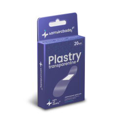 Plastry transparentne z opatrunkiem 20 szt.
