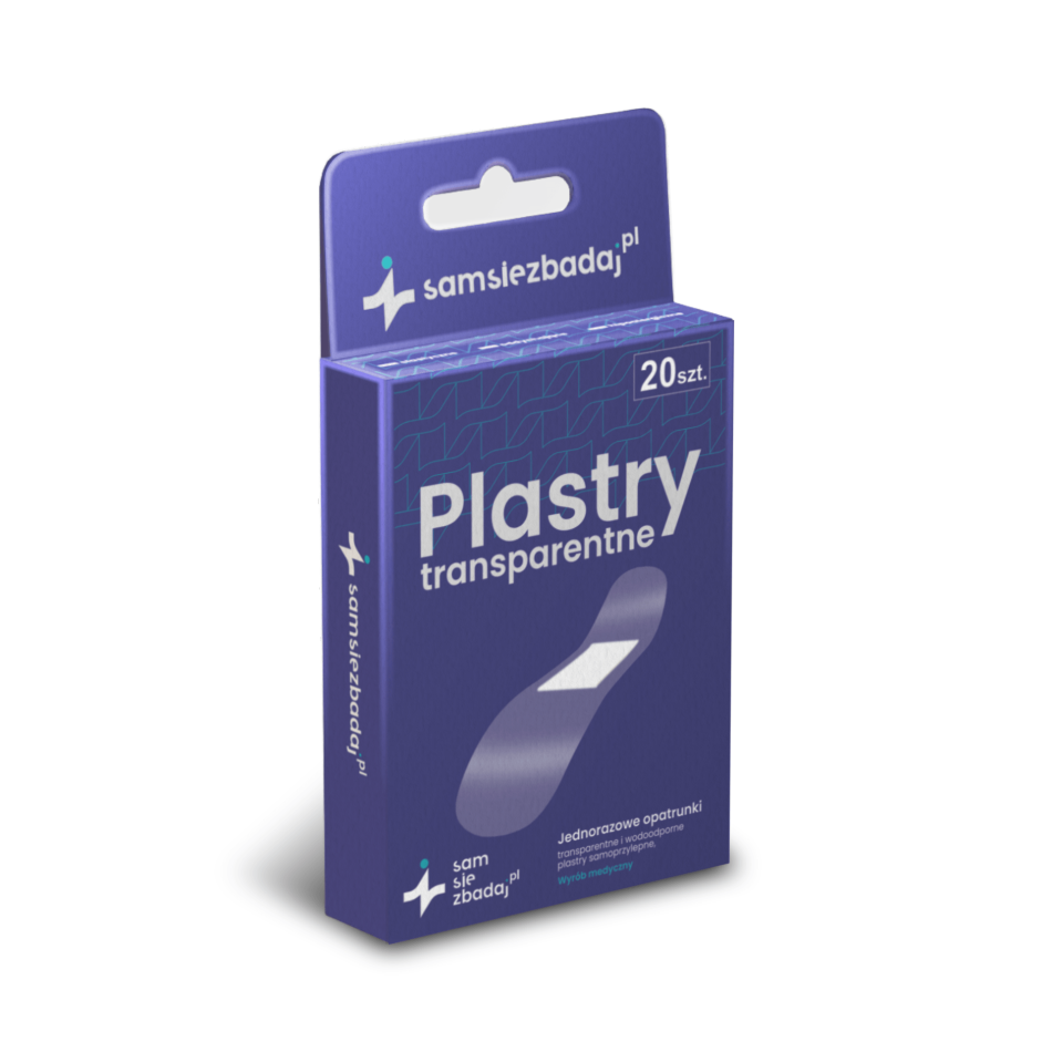 Plastry transparentne z opatrunkiem 20 szt.