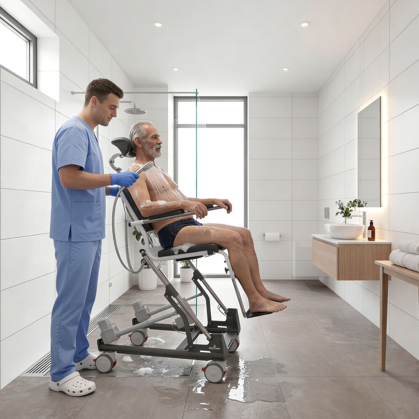 Krzesło Mohican II ułatwia opiekę