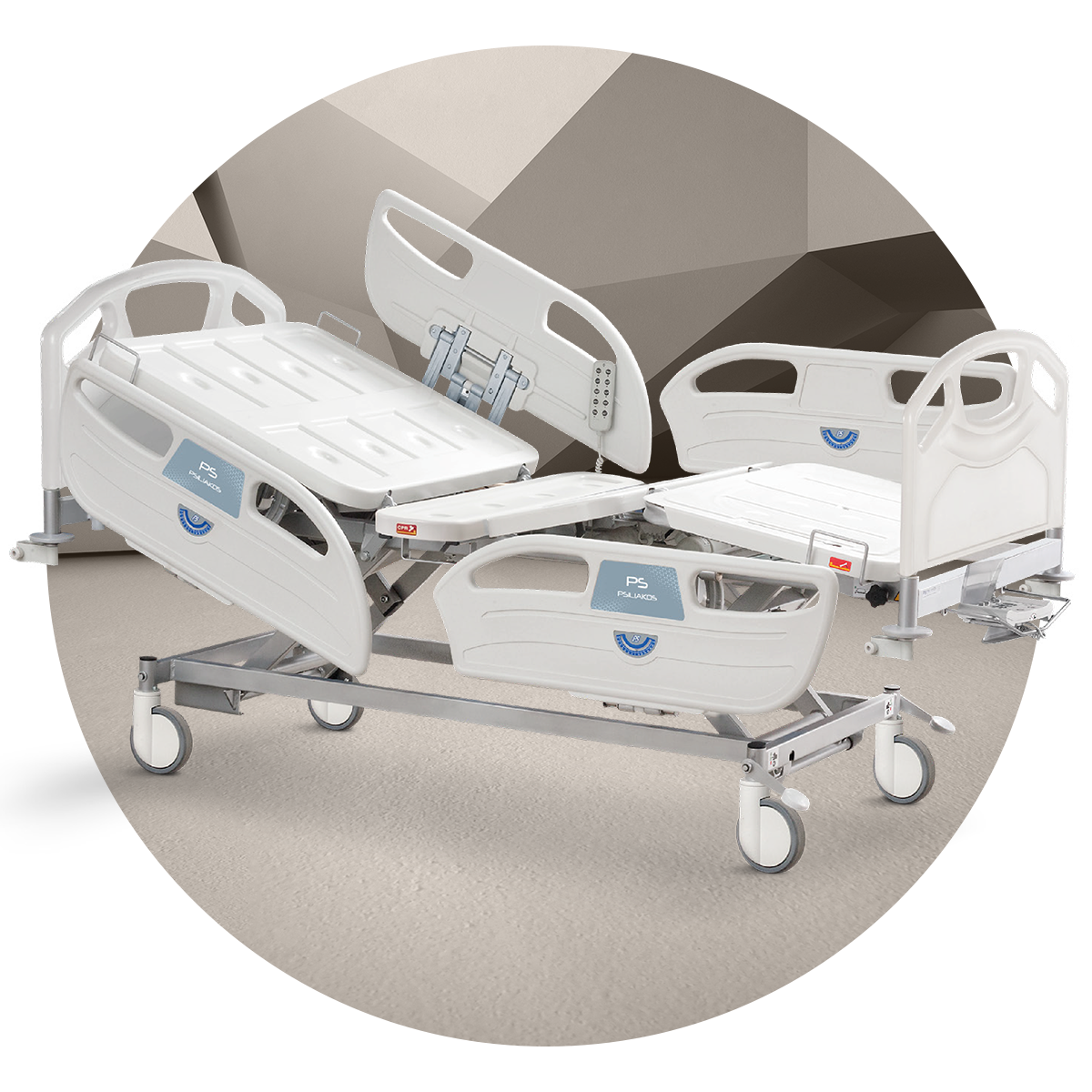 Łóżko szpitalne z elektrycznie regulowaną wysokością - Model 4303