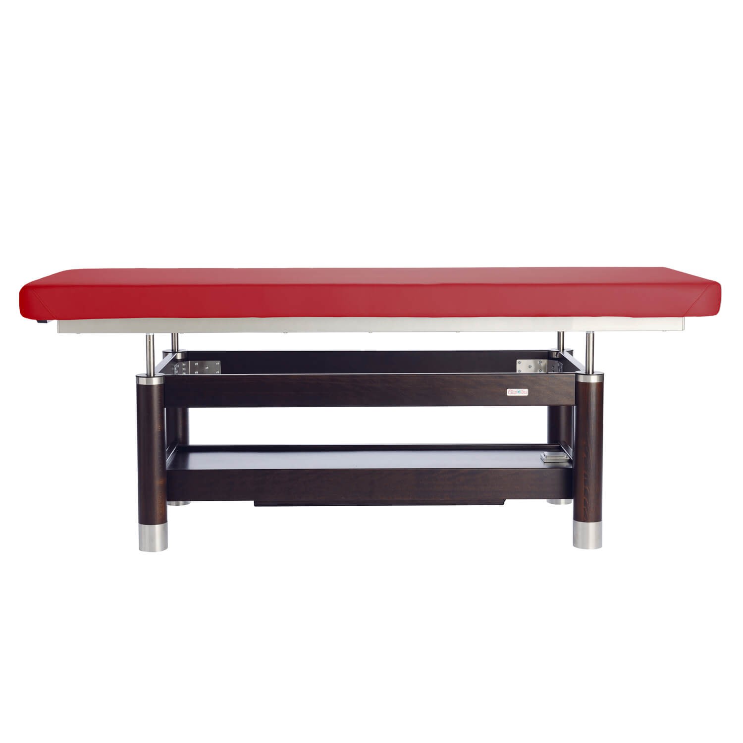 Drewniany stół do masażu i rehabilitacji Ambra Motion w kolorze czerwonym