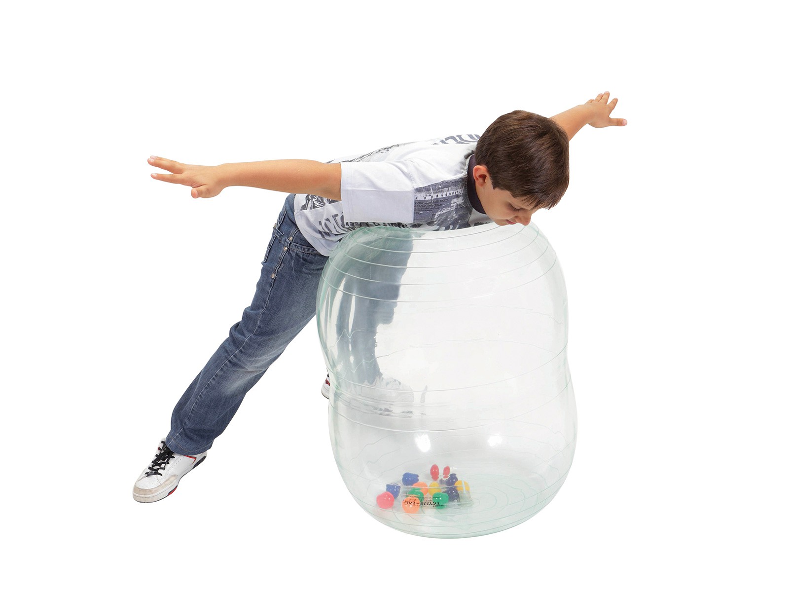 Physio Activity Roll - przezroczysty wałek z kulkami