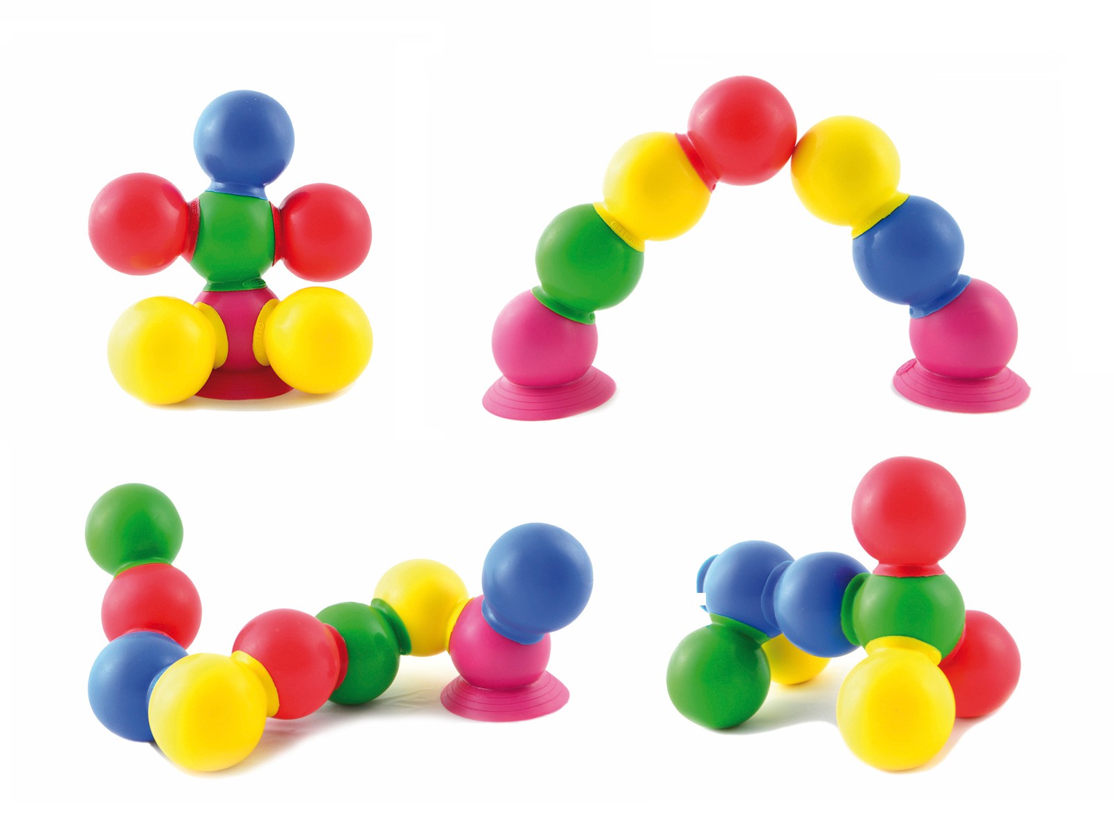 Thera Bolly - Zestaw 28 piłeczek z przyssawkami do zabawy