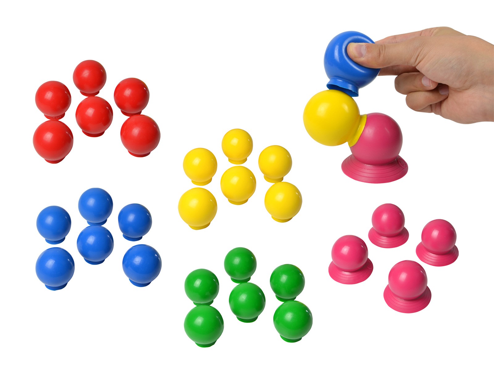 Thera Bolly - Zestaw 28 piłeczek z przyssawkami do zabawy