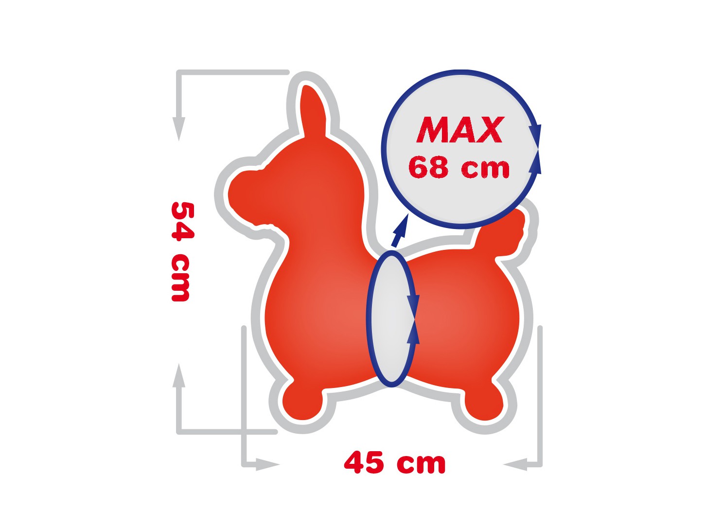 Rody - nadmuchiwana zabawka konik do skakania