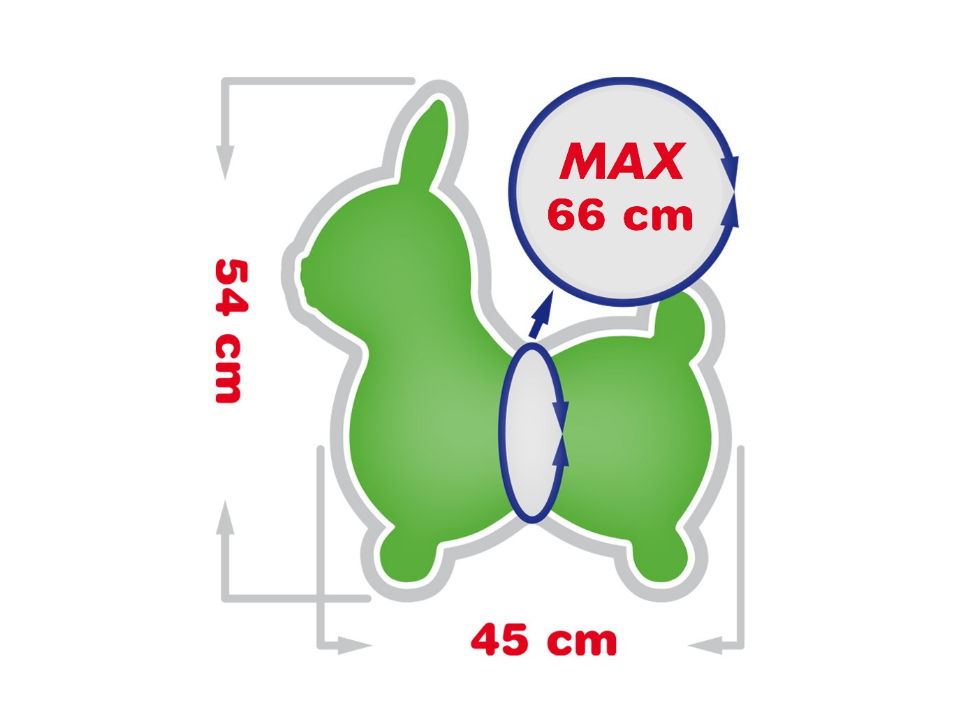 Raffy - nadmuchiwana zabawka do skakania królik