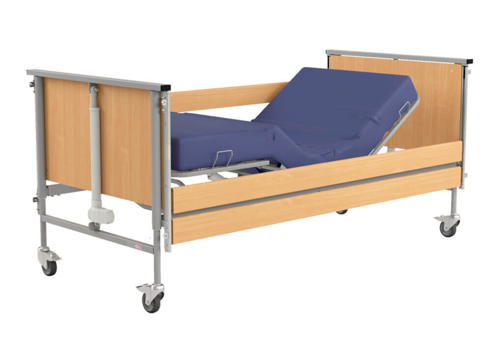 Łóżko rehabilitacyjne Taurus 2 z leżem drewnianym