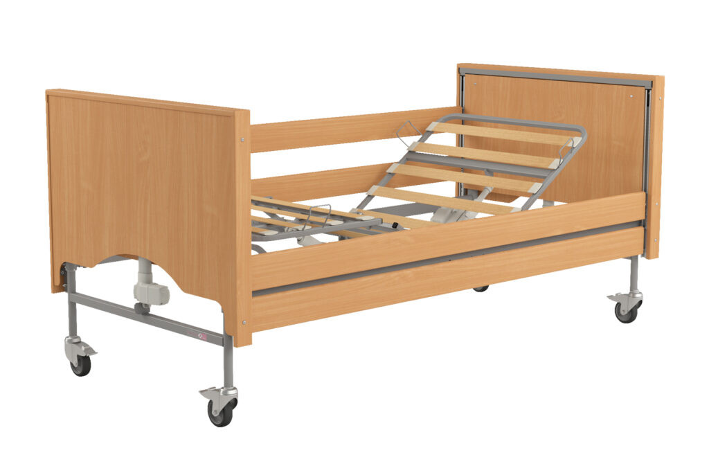 Łóżko rehabilitacyjne Taurus 2 LUX z drewnianym leżem