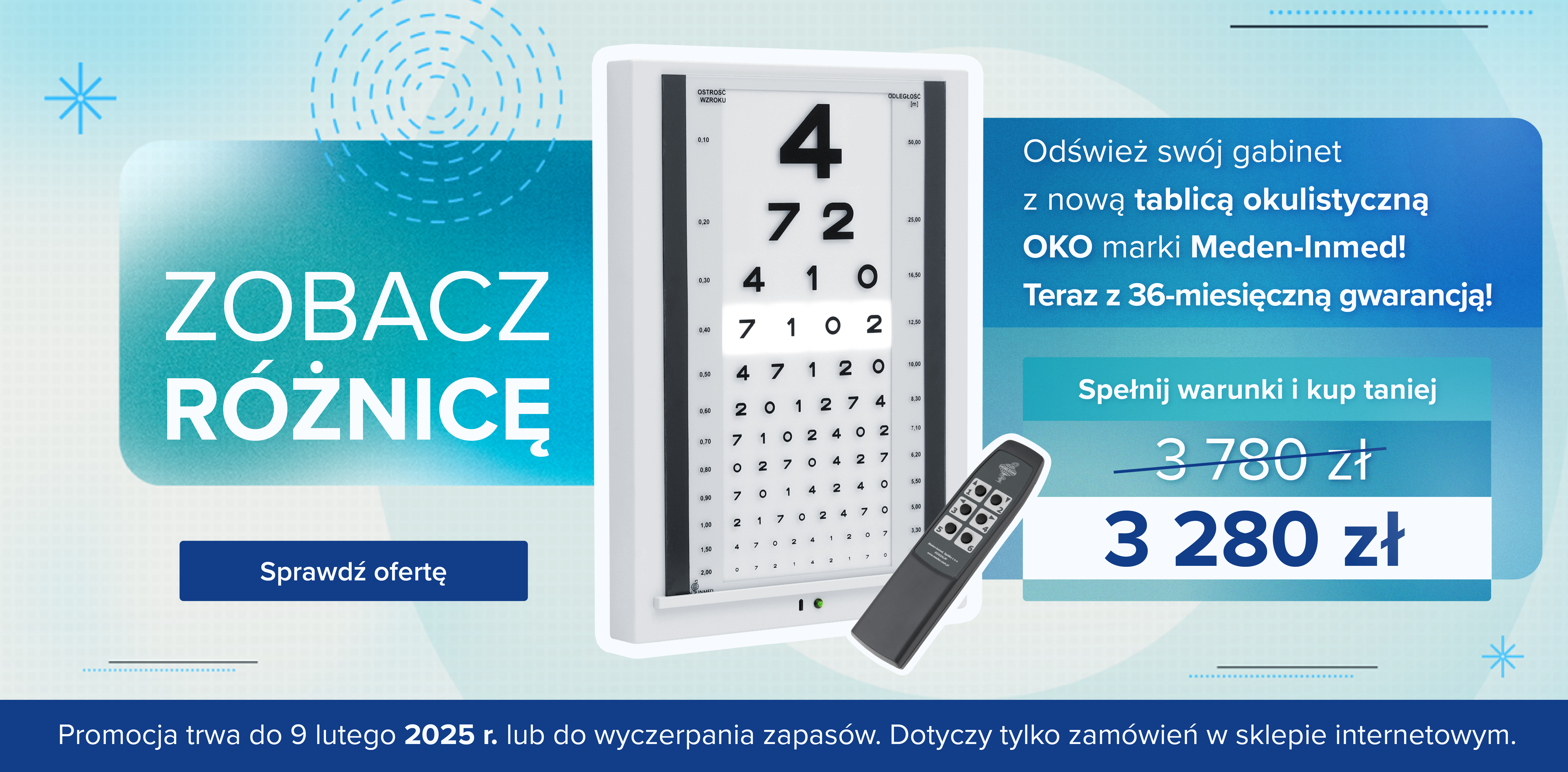 Tablica okulistyczna OKO